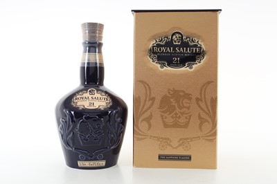 Lot 239 - CHIVAS ROYAL SALUTE 21 YEAR OLD SAPPHIRE DECANTER