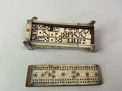 Lot 159 - NAPOLEONIC PRISONER OF WAR DOMINO SET