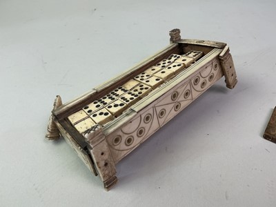 Lot 159 - NAPOLEONIC PRISONER OF WAR DOMINO SET