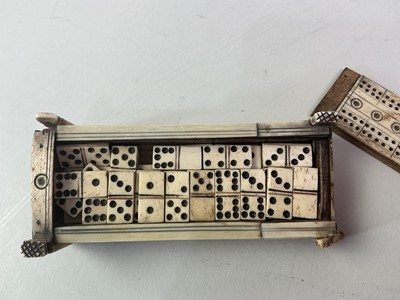 Lot 159 - NAPOLEONIC PRISONER OF WAR DOMINO SET