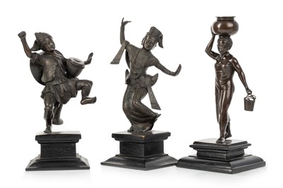 Lot 1465 - PAIR OF BURMESE BRONZE FIGURES