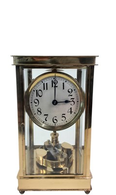 Lot 1047 - BRASS MANTEL CLOCK