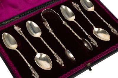 Lot 1033 - SET OF SIX VICTORIAN SILVER APOSTLE SPOONS