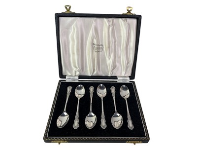 Lot 63 - SET OF SIX SILVER COFFEE SPOONS