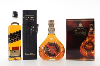 Lot 268 - JOHNNIE WALKER SWING 75CL AND 12 YEAR OLD BLACK LABEL 75CL