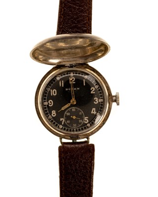 Lot 842 - WWI BUREN MILITARY EARLY ROLEX CASED TRENCH WATCH
