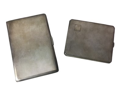 Lot 162 - TWO SILVER CIGARETTE CASES