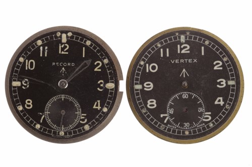 Lot 869 - VERTEX MILITARY ISSUE DIAL WITH PART MOVEMENT...