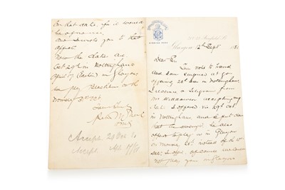 Lot 1828 - SIGNED LETTER ON RANGERS F.C. HEADED PAPER FROM PETER MCNEIL