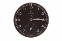 Lot 870 - OMEGA MILITARY ISSUE DIAL with part movement...