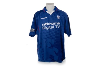 Lot 1839 - LORENZO AMORUSO OF RANGERS F.C. MATCH WORN JERSEY