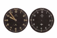 Lot 870A - TWO OMEGA MILITARY ISSUE DIALS with part...