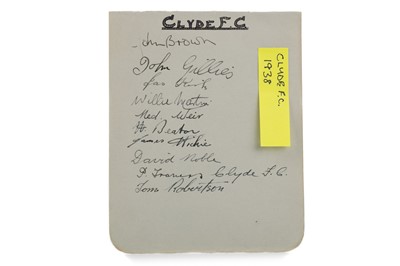 Lot 1853 - CLYDE F.C. PLAYER AUTOGRAPHS