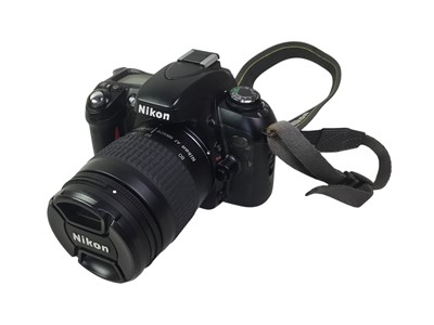 Lot 108 - NIKON CAMERA, ADDITIONAL LENS, AND BRANDED BAG