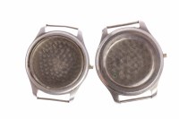 Lot 879 - TWO MILITARY ISSUE STAINLESS STEEL WATCH CASES