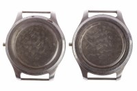 Lot 882 - TWO MILITARY ISSUE STAINLESS STEEL WATCH CASES