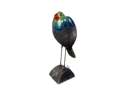 Lot 138 - RAKU CERAMIC SCULPTURE OF A BIRD