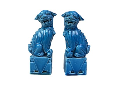 Lot 139 - PAIR OF CHINESE FO DOGS