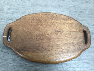 Lot 1478 - CHINESE HARDWOOD TRAY