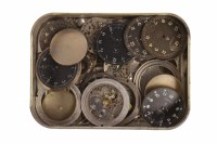 Lot 899 - GROUP OF MILITARY ISSUE DIALS AND PART MOVEMENTS