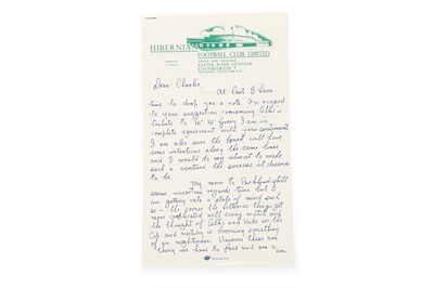 Lot 1727 - JOCK STEIN INTEREST: REPRODUCTION LETTER