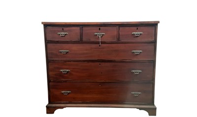 Lot 437 - MAHOGANY CHEST OF DRAWERS