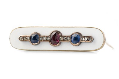 Lot 508 - GEM SET AND DIAMOND BROOCH