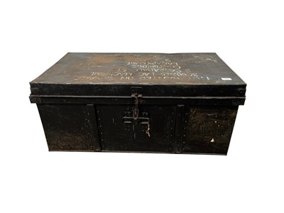 Lot 429 - LARGE METAL TRAVEL TRUNK