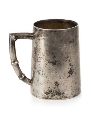 Lot 1494 - CHINESE SILVER TANKARD