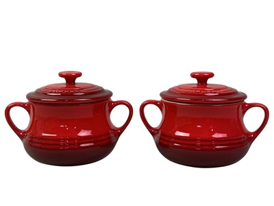 Lot 445 - PAIR OF LE CREUSET SMALL SOUP BOWLS