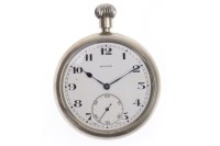 Lot 921 - ROLEX MILITARY ISSUE POCKET WATCH the round...