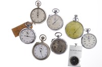 Lot 922 - EIGHT MILITARY ISSUE STOP WATCHES including a...