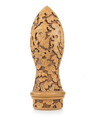 Lot 1503 - CHINESE HARDWOOD CRICKET CAGE