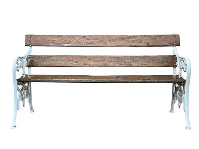 Lot 601 - PAIR OF CAST IRON GARDEN BENCHES