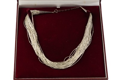 Lot 510 - ORKNEY SILVER MULTI STRAND NECKLACE