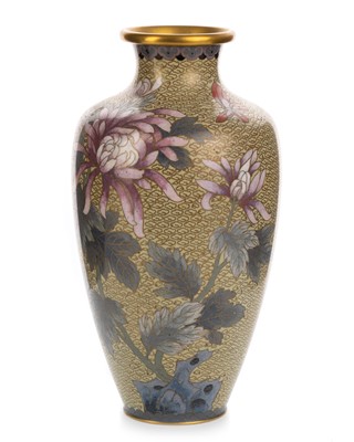 Lot 1529 - CHINESE CLOISONNE ENAMEL VASE