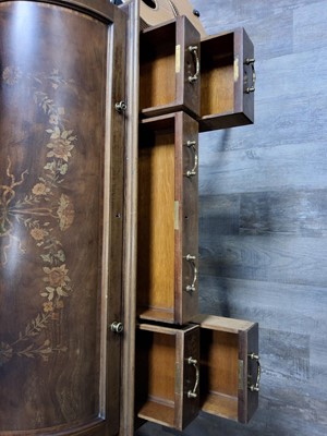 Lot 1240 - EDWARDIAN INLAID MAHOGANY CYLINDER BUREAU