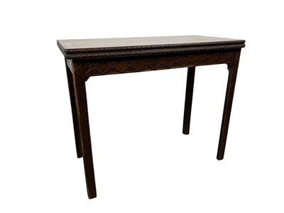 Lot 593 - TEAK FOLDING CARD TABLE