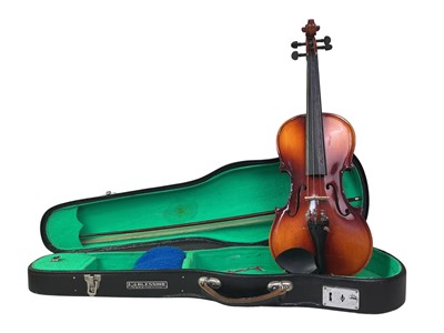 Lot 595 - CHILD'S VIOLIN AND BOW