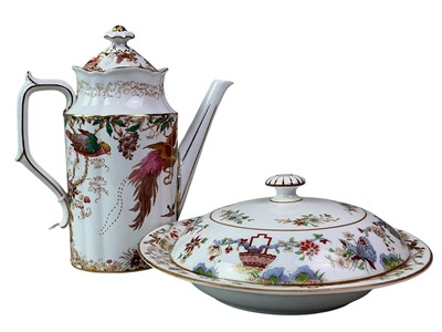Lot 558 - ROYAL CROWN DERBY TEAPOT AND MILK JUG