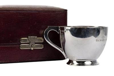 Lot 1106 - GEORGE VI SILVER CHRISTENING CUP
