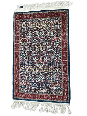 Lot 1520 - TWO VINTAGE ISFAHAN SILK PRAYER RUGS