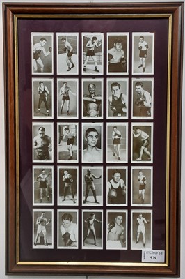 Lot 579 - W.A. & A.C. CHURMAN'S BOXING CIGARETTE CARDS