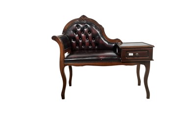 Lot 660 - REPRODUCTION TELEPHONE SEAT/TABLE