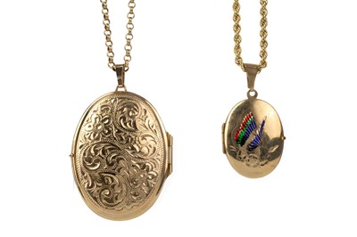 Lot 528 - TWO LOCKETS ON CHAINS
