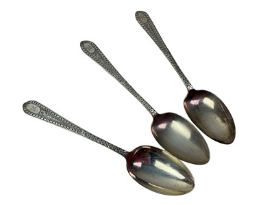 Lot 679 - THREE SILVER SPOONS