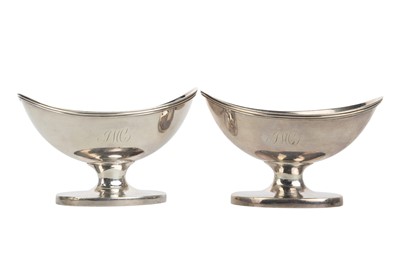 Lot 1062 - PAIR OF GEORGE III SILVER SALTS