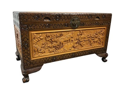 Lot 1554 - CHINESE CAMPHORWOOD BLANKET CHEST