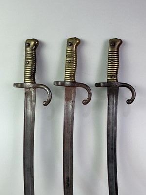 Lot 68 - THREE WWI FRENCH BAYONETS