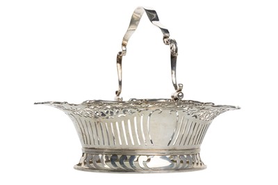 Lot 1066 - EDWARD VII SILVER HANDLED BASKET